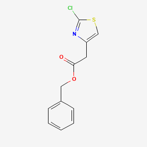 molecular formula C12H10ClNO2S B15304065 Benzyl 2-(2-chloro-1,3-thiazol-4-yl)acetate 