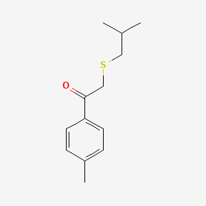 molecular formula C13H18OS B15304091 2-(Isobutylthio)-1-(p-tolyl)ethan-1-one 