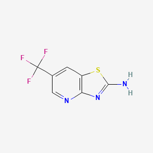 molecular formula C7H4F3N3S B1530412 6-(Trifluoromethyl)thiazolo[4,5-b]pyridin-2-amine CAS No. 1206250-52-3