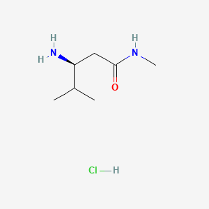 molecular formula C7H17ClN2O B15304135 (3S)-3-amino-N,4-dimethylpentanamide hydrochloride 