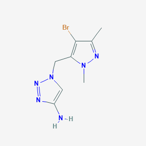 1-((4-Bromo-1,3-dimethyl-1h-pyrazol-5-yl)methyl)-1h-1,2,3-triazol-4-amine