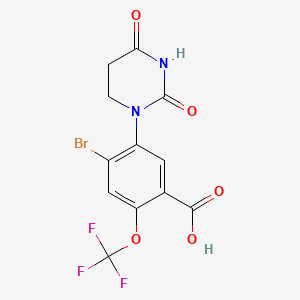 4-Bromo-5-(2,4-dioxohexahydropyrimidin-1-yl)-2-(trifluoromethoxy)benzoic acid