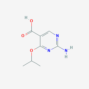 molecular formula C8H11N3O3 B15304201 2-Amino-4-isopropoxypyrimidine-5-carboxylic acid 