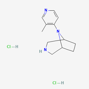 molecular formula C12H19Cl2N3 B15304206 8-(3-Methylpyridin-4-yl)-3,8-diazabicyclo[3.2.1]octane dihydrochloride 