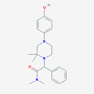 molecular formula C22H29N3O2 B15304234 2-[4-(4-hydroxyphenyl)-2,2-dimethylpiperazin-1-yl]-N,N-dimethyl-2-phenylacetamide 