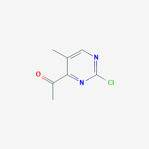 molecular formula C7H7ClN2O B1530426 1-(2-Chloro-5-methylpyrimidin-4-yl)ethanone CAS No. 1416351-95-5