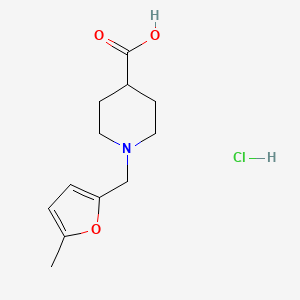 1-[(5-Methylfuran-2-yl)methyl]piperidine-4-carboxylicacidhydrochloride