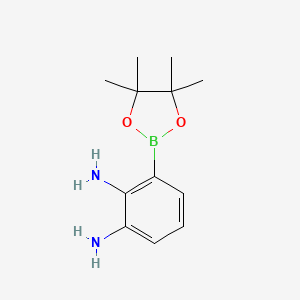 molecular formula C12H19BN2O2 B1530430 3-(4,4,5,5-Tetramethyl-1,3,2-dioxaborolan-2-yl)benzene-1,2-diamine CAS No. 873663-50-4