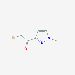 molecular formula C6H7BrN2O B15304321 2-bromo-1-(1-methyl-1H-pyrazol-3-yl)ethan-1-one 