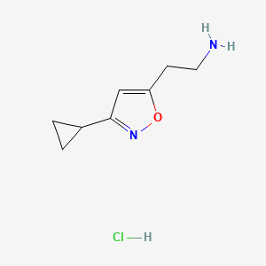 2-(3-Cyclopropyl-1,2-oxazol-5-yl)ethan-1-amine hydrochloride