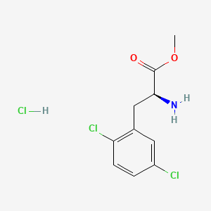 molecular formula C10H12Cl3NO2 B15304367 methyl (2S)-2-amino-3-(2,5-dichlorophenyl)propanoate hydrochloride 