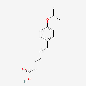 molecular formula C15H22O3 B15304379 6-[4-(Propan-2-yloxy)phenyl]hexanoic acid 