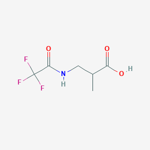 molecular formula C6H8F3NO3 B15304382 2-Methyl-3-(2,2,2-trifluoroacetamido)propanoic acid 