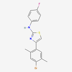 molecular formula C17H14BrFN2S B15304425 4-(4-bromo-2,5-dimethylphenyl)-N-(4-fluorophenyl)-1,3-thiazol-2-amine 