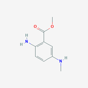 molecular formula C9H12N2O2 B15304456 Methyl 2-amino-5-(methylamino)benzoate 