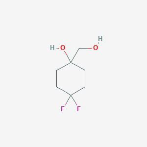 molecular formula C7H12F2O2 B1530446 4,4-Difluoro-1-(hydroxymethyl)cyclohexan-1-ol CAS No. 1256545-48-8