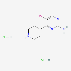 5-Fluoro-4-(piperidin-4-yl)pyrimidin-2-amine dihydrochloride