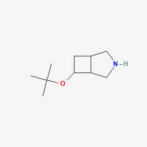 molecular formula C10H19NO B15304533 6-(Tert-butoxy)-3-azabicyclo[3.2.0]heptane 