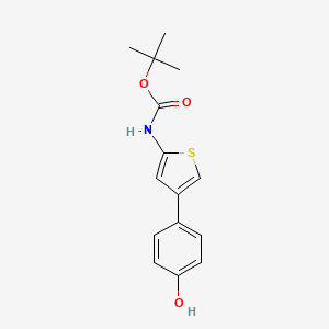 tert-butyl N-[4-(4-hydroxyphenyl)thiophen-2-yl]carbamate