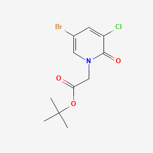 molecular formula C11H13BrClNO3 B15304553 Tert-butyl 2-(5-bromo-3-chloro-2-oxo-1,2-dihydropyridin-1-yl)acetate 