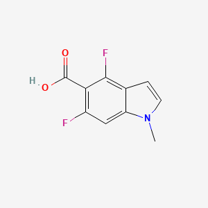 molecular formula C10H7F2NO2 B1530456 4,6-二氟-1-甲基-1H-吲哚-5-羧酸 CAS No. 1329166-91-7