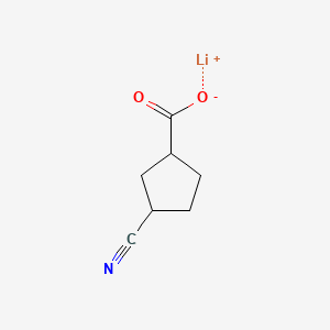 molecular formula C7H8LiNO2 B15304573 Lithium(1+) 3-cyanocyclopentane-1-carboxylate 