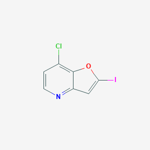 molecular formula C7H3ClINO B1530458 7-氯-2-碘呋喃[3,2-b]吡啶 CAS No. 1071540-54-9