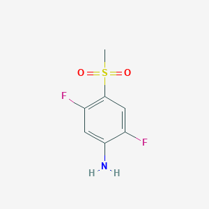 molecular formula C7H7F2NO2S B1530459 2,5-二氟-4-(甲磺酰基)苯胺 CAS No. 1147557-75-2
