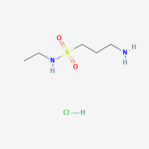 molecular formula C5H15ClN2O2S B15304602 3-amino-N-ethylpropane-1-sulfonamide hydrochloride 