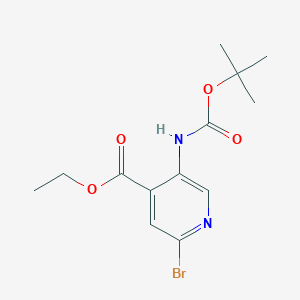 Ethyl 2-bromo-5-((tert-butoxycarbonyl)amino)isonicotinate