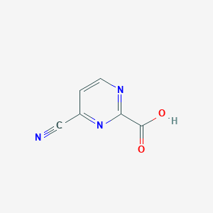 molecular formula C6H3N3O2 B15304630 4-Cyanopyrimidine-2-carboxylic acid 