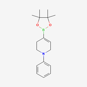 molecular formula C17H24BNO2 B1530466 1-苯基-4-(4,4,5,5-四甲基-1,3,2-二氧硼杂环丁烷-2-基)-1,2,3,6-四氢吡啶 CAS No. 1225062-60-1