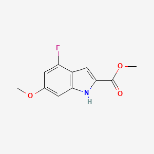 molecular formula C11H10FNO3 B15304670 methyl 4-fluoro-6-methoxy-1H-indole-2-carboxylate 