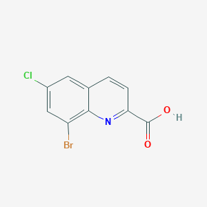 molecular formula C10H5BrClNO2 B15304739 8-Bromo-6-chloroquinoline-2-carboxylic acid 