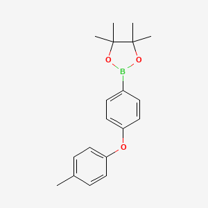 molecular formula C19H23BO3 B1530475 4,4,5,5-Tetramethyl-2-[4-(4-methylphenoxy)phenyl]-1,3,2-dioxaborolane CAS No. 1358754-78-5