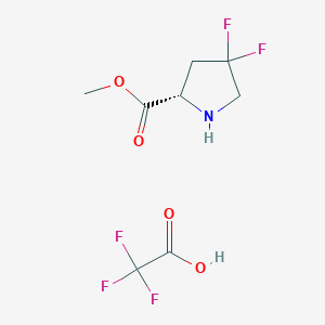 molecular formula C8H10F5NO4 B1530477 4,4-Difluoro-L-proline methyl ester trifluoroacetate CAS No. 915230-14-7