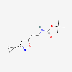 tert-butyl N-[2-(3-cyclopropyl-1,2-oxazol-5-yl)ethyl]carbamate