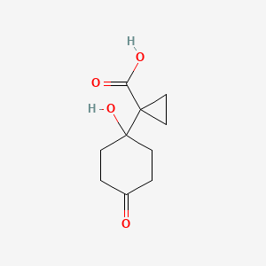 1-(1-Hydroxy-4-oxocyclohexyl)cyclopropane-1-carboxylic acid