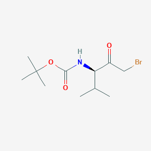 molecular formula C11H20BrNO3 B15304828 tert-butyl N-[(3R)-1-bromo-4-methyl-2-oxopentan-3-yl]carbamate 