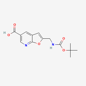 2-({[(Tert-butoxy)carbonyl]amino}methyl)furo[2,3-b]pyridine-5-carboxylic acid