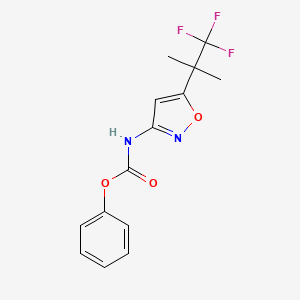 molecular formula C14H13F3N2O3 B1530484 [5-(2,2,2-Trifluoro-1,1-dimethyl-ethyl)-isoxazol-3-yl]-carbamic acid phenyl ester CAS No. 1188911-77-4