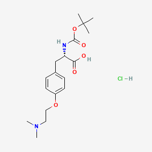 (2S)-2-{[(tert-butoxy)carbonyl]amino}-3-{4-[2-(dimethylamino)ethoxy]phenyl}propanoic acid hydrochloride