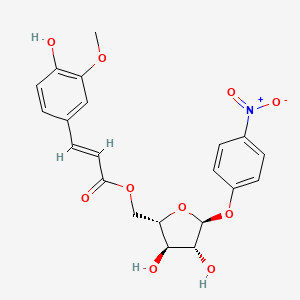 molecular formula C21H21NO10 B1530486 p-Nitrophenyl-5-O-trans-feruloyl-alpha-L-arabinofuranoside CAS No. 943833-83-8