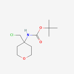 tert-butyl N-[4-(chloromethyl)oxan-4-yl]carbamate