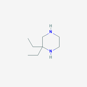 molecular formula C8H18N2 B15304889 2,2-Diethylpiperazine 