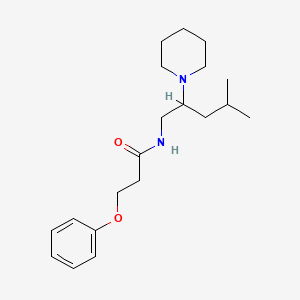 N-[4-methyl-2-(piperidin-1-yl)pentyl]-3-phenoxypropanamide