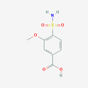 molecular formula C8H9NO5S B1530493 3-Methoxy-4-sulfamoylbenzoic acid CAS No. 860562-94-3