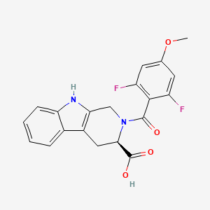 molecular formula C20H16F2N2O4 B15304942 (3R)-2-(2,6-difluoro-4-methoxybenzoyl)-1H,2H,3H,4H,9H-pyrido[3,4-b]indole-3-carboxylic acid 