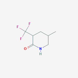 molecular formula C7H10F3NO B15304968 5-Methyl-3-(trifluoromethyl)piperidin-2-one 