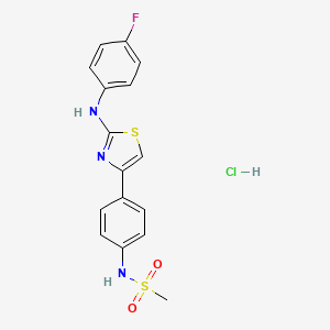 N-(4-{2-[(4-fluorophenyl)amino]-1,3-thiazol-4-yl}phenyl)methanesulfonamide hydrochloride